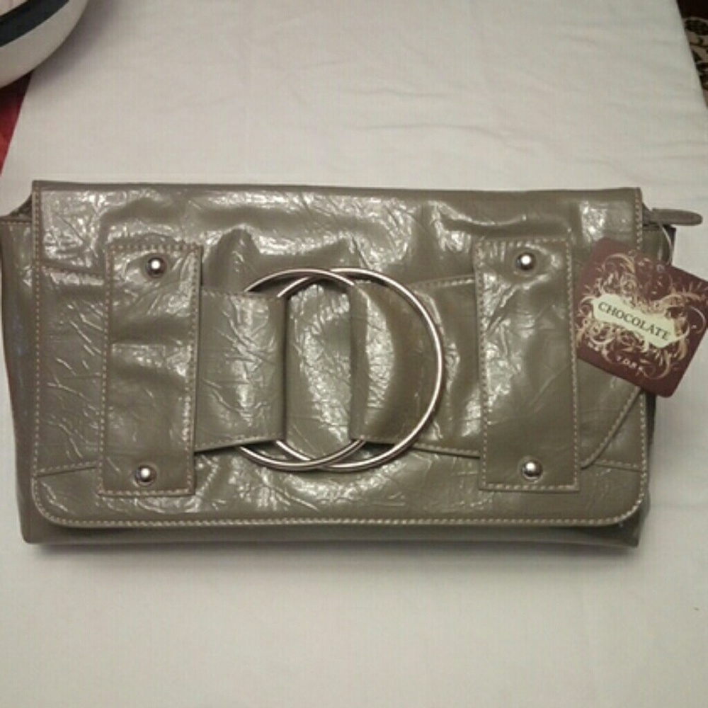 Chocolate New York Large Designer Clutch
